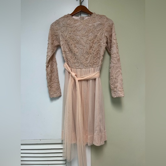 Pink tool dress with belt - Picture 4 of 4